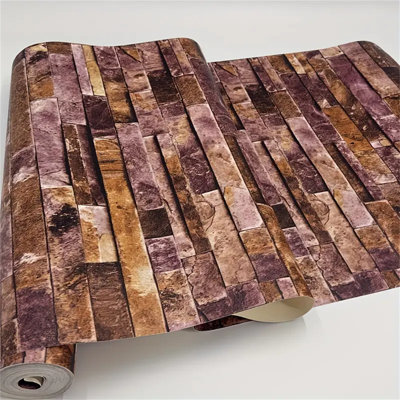 3d Wallpaper Brick Wall Wallpaper 3d Textured Bricks Red 0.53m×10m=5.3 Square Meter Home Decoration