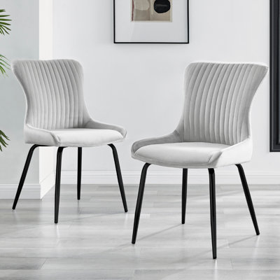 Illman Luxury Velvet Upholstered Dining Chair - Elegant Modern Deco Style
