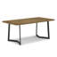 Hylan 72"W Solid Mango Wood Dining Table, Contemporary Style with Metal Legs, Seats 6-2038053473
