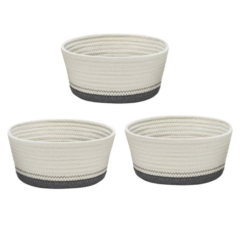 Ensemble de paniers en tissu 3 pièces, 4 po x 10 po x 10 po