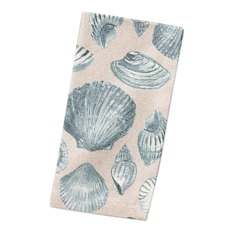 Williamstown Cotton No Pattern Rectangle Napkin, Blue/Blush