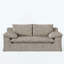 Canapé à compression moderne en tissu de lin avec housse amovible lavable, canapé rembourré à siège profond avec mousse haute densité, aucun assemblage requis-1361413499