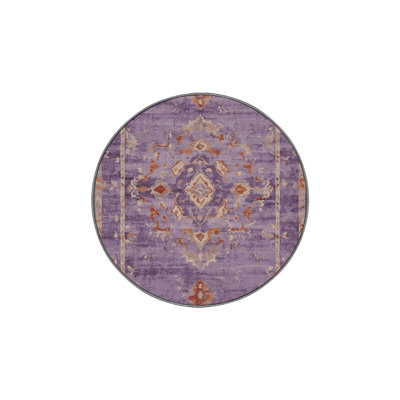 Machine Washable Purple Area Rug