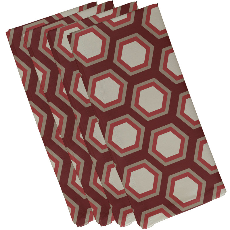 Ensemble de serviettes 4 pièces Alyrica, L 18 po x L 18 po, Rouille / taupe