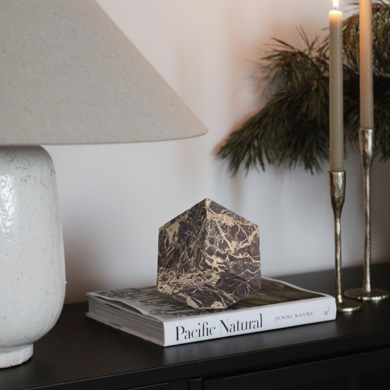 Block Marble Abstract Figurines & Sculptures, Cherry