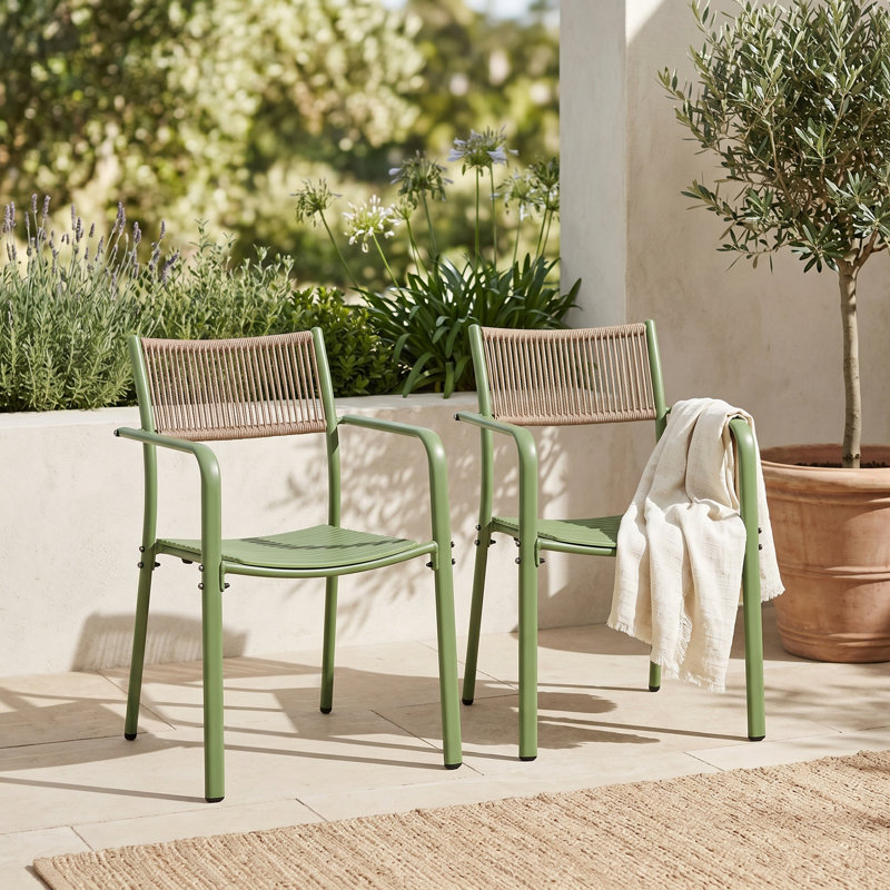 Rimini Patio Dining Armchair, Green