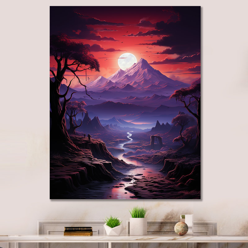 «Volcano Volcanic Twilight I», reproduction sur toile, Toile tendue, 40" H x 30" W