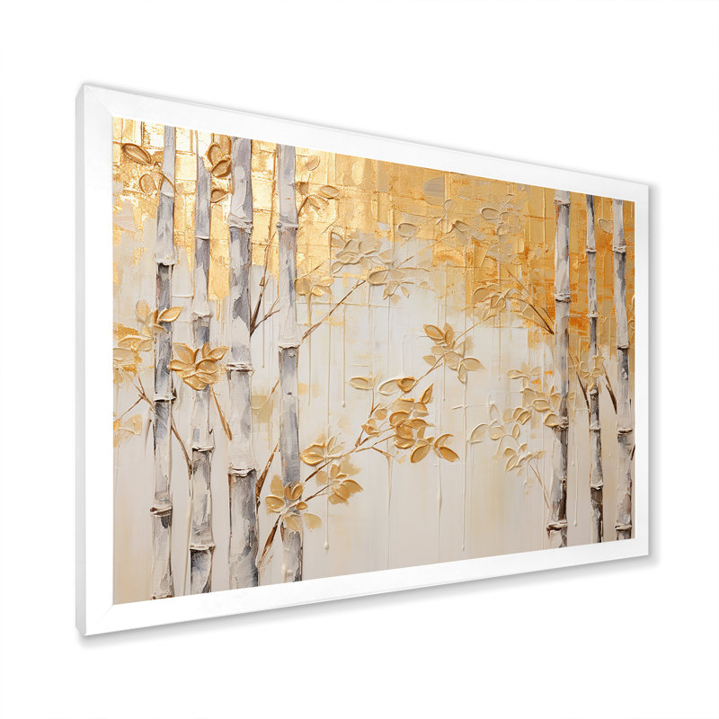 «Blue Mom and Zen Zen Bamboo I - Bamboo», impressions d'art mural_106591, H 34 po x l 44 po x P 1,5 po, Cadre simple blanc