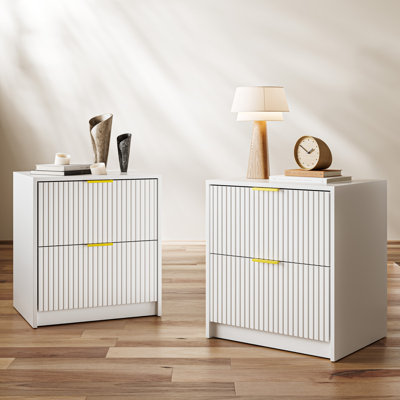 Nightstand With 2 Drawers (set Of 2) by Latitude Run