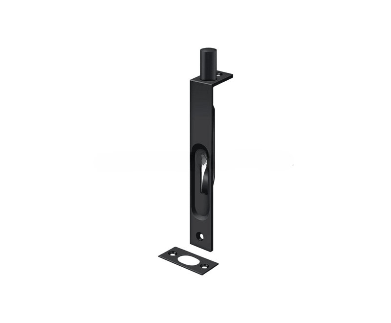 Boulon affleurant 6 po Deltana 6FBS19; robuste; carré; finition noire, Peint en noir