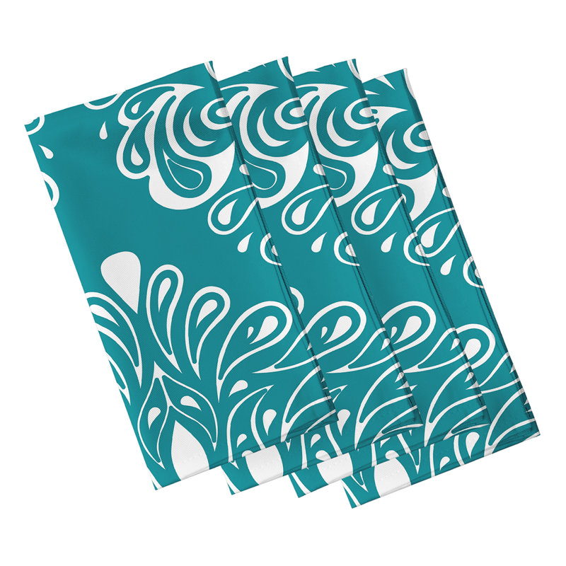 Ensemble de serviettes 4 pièces Selina, Bleu sarcelle