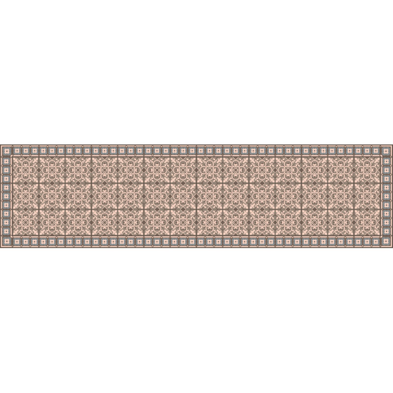 Emmerly Vinyl Machine Printed Area Rug, Rectangle 2'2" x 8'2.4"