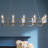 6 - Light Steel Dimmable Kitchen Island Square / Rectangle Chandelier-11120596