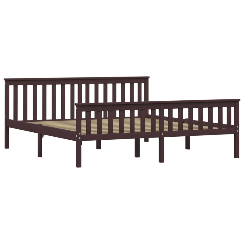 Whitworth Solid Wood Bed, 180 x 200 cm, dark brown