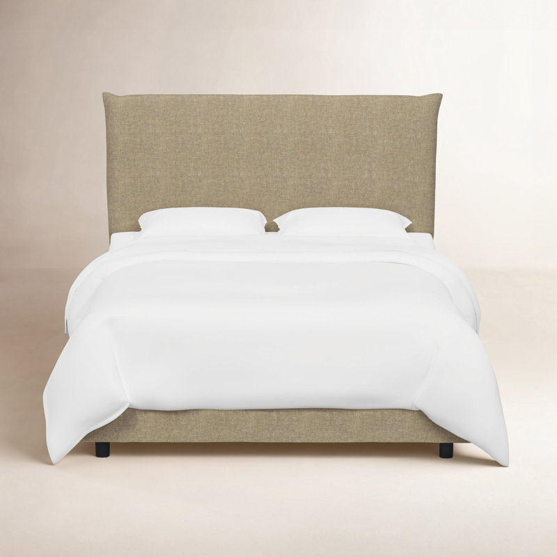 Bessinger Upholstered Standard Bed, Twin, Zuma Natural Textured Linen