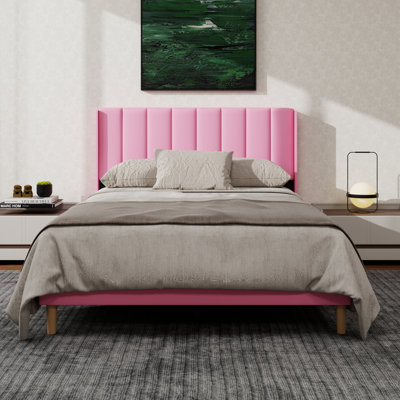 Structure de lit plateforme tapissier avec oreilles