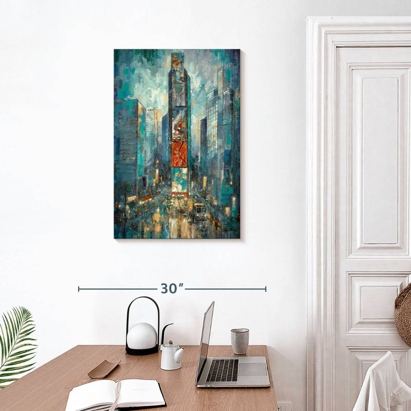 Aime, ville animée de lumières, H 30 po x l 20 po