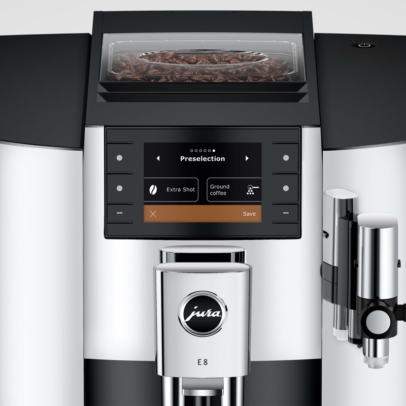 Jura E8 Fully Automatic Coffee & Espresso Machine, Chrome