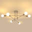 Modern 72 CM 6-Light Sputnik Semi Flush Ceiling Light-1089449385