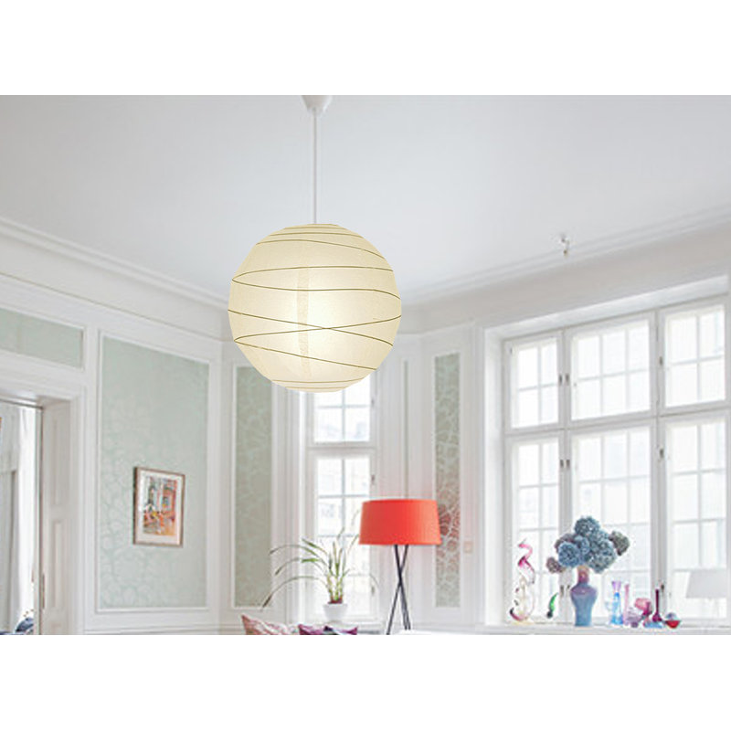 Irregular Paper Sphere Pendant Shade, 75 cm W