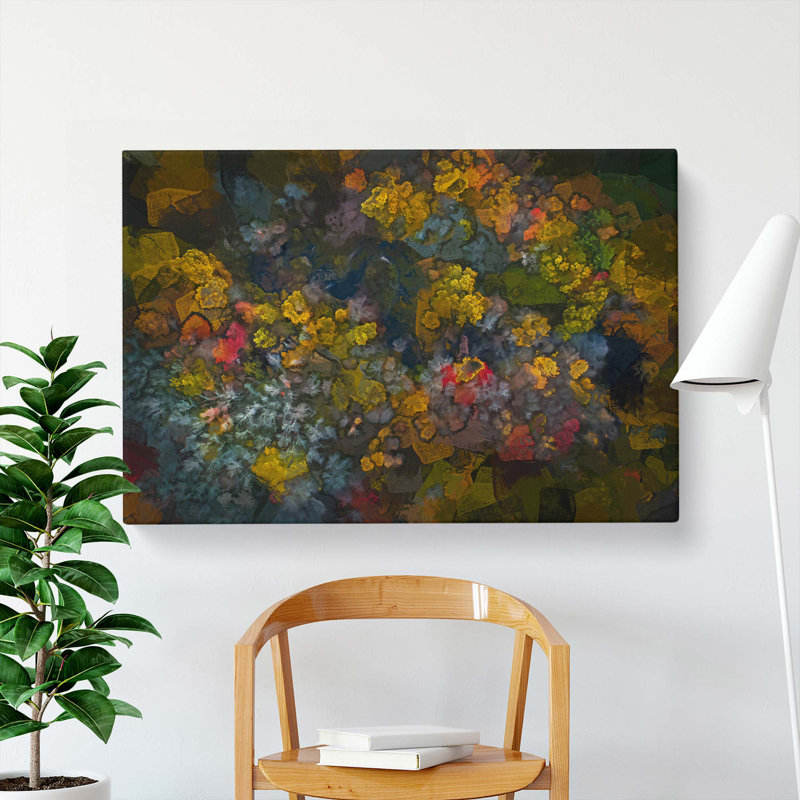 River Through An Autumn Forest In Abstract - Wrapped Canvas, 40cm H x 60cm W x 3cm D