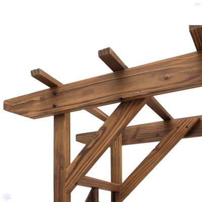 Treillis arqué en bois pour jardin Outsunny 79In