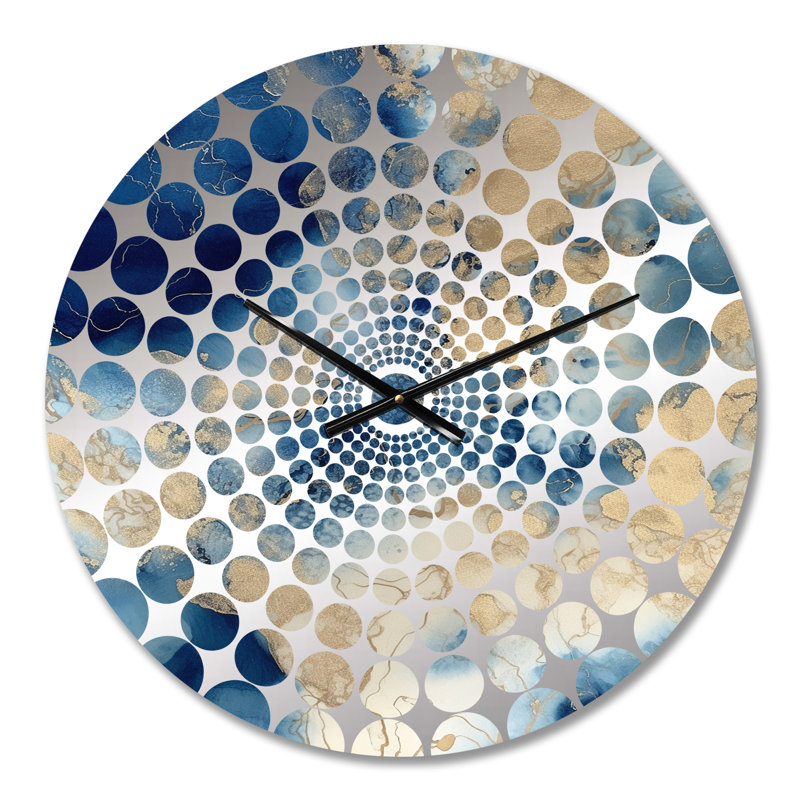 Maydee - Horloge murale abstraite à encre liquide, Médium