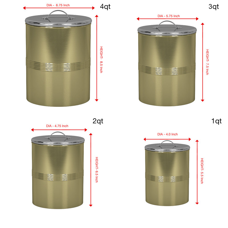 Metal Jar - Set of 4
