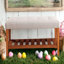 Banc en tissu et finition chêne-698436966