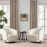 Chaise d'appoint pivotante rembourrée Caysey (ensemble de 2)