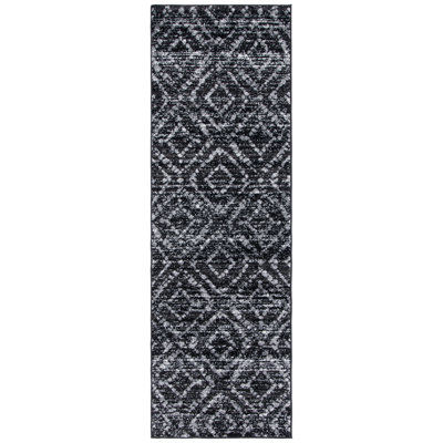 Tapis géométrique noir / ivoire Gillenwater