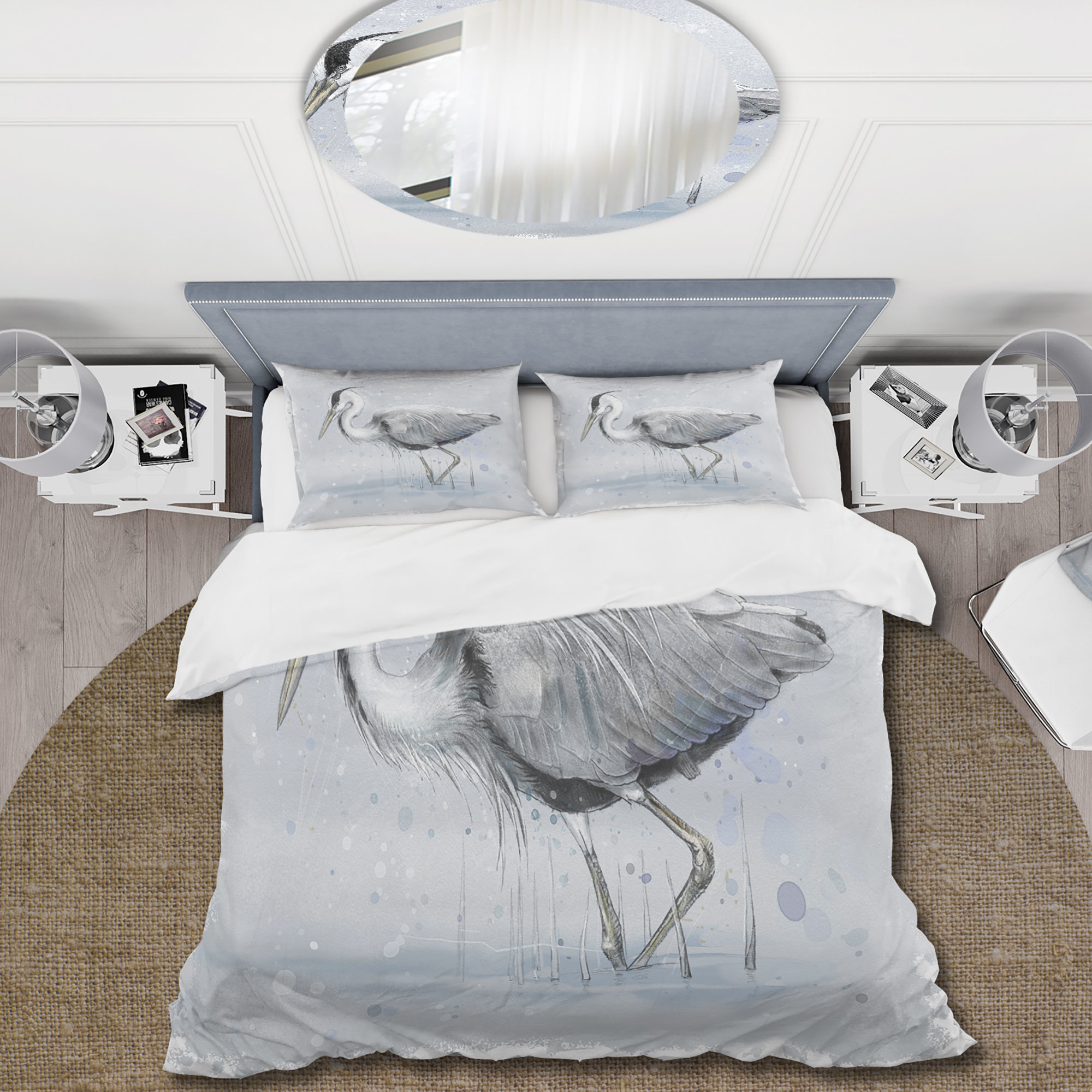 Heron Crest Black Bedding Set main image 1