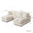 Kessi 5-piece Slipcovered Sectional-1816690583