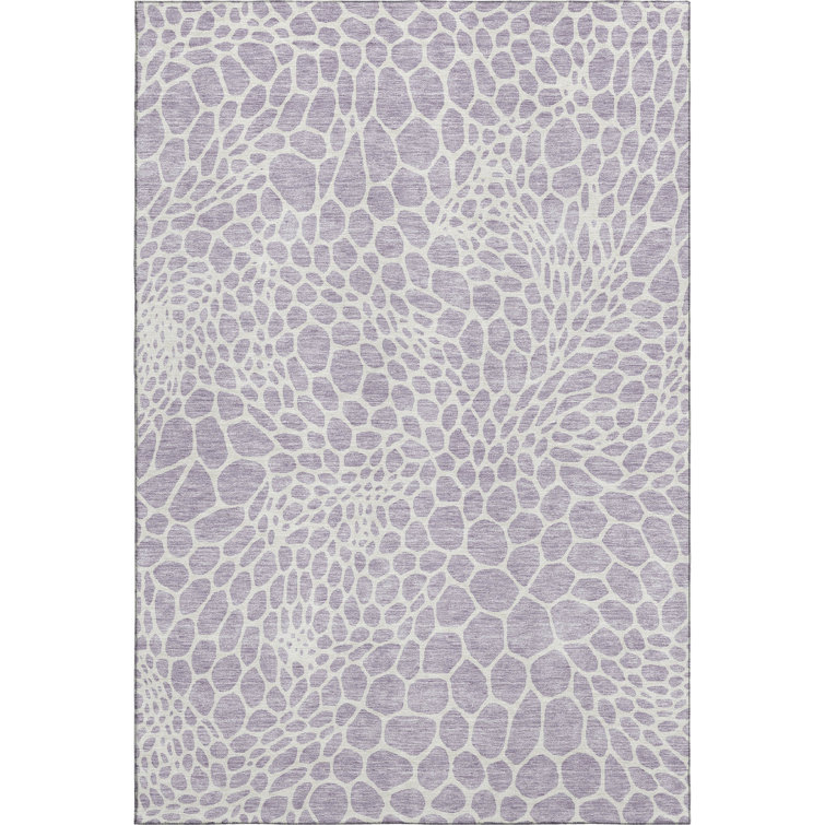 Premium Machine Washable Prisco Lilac Rug