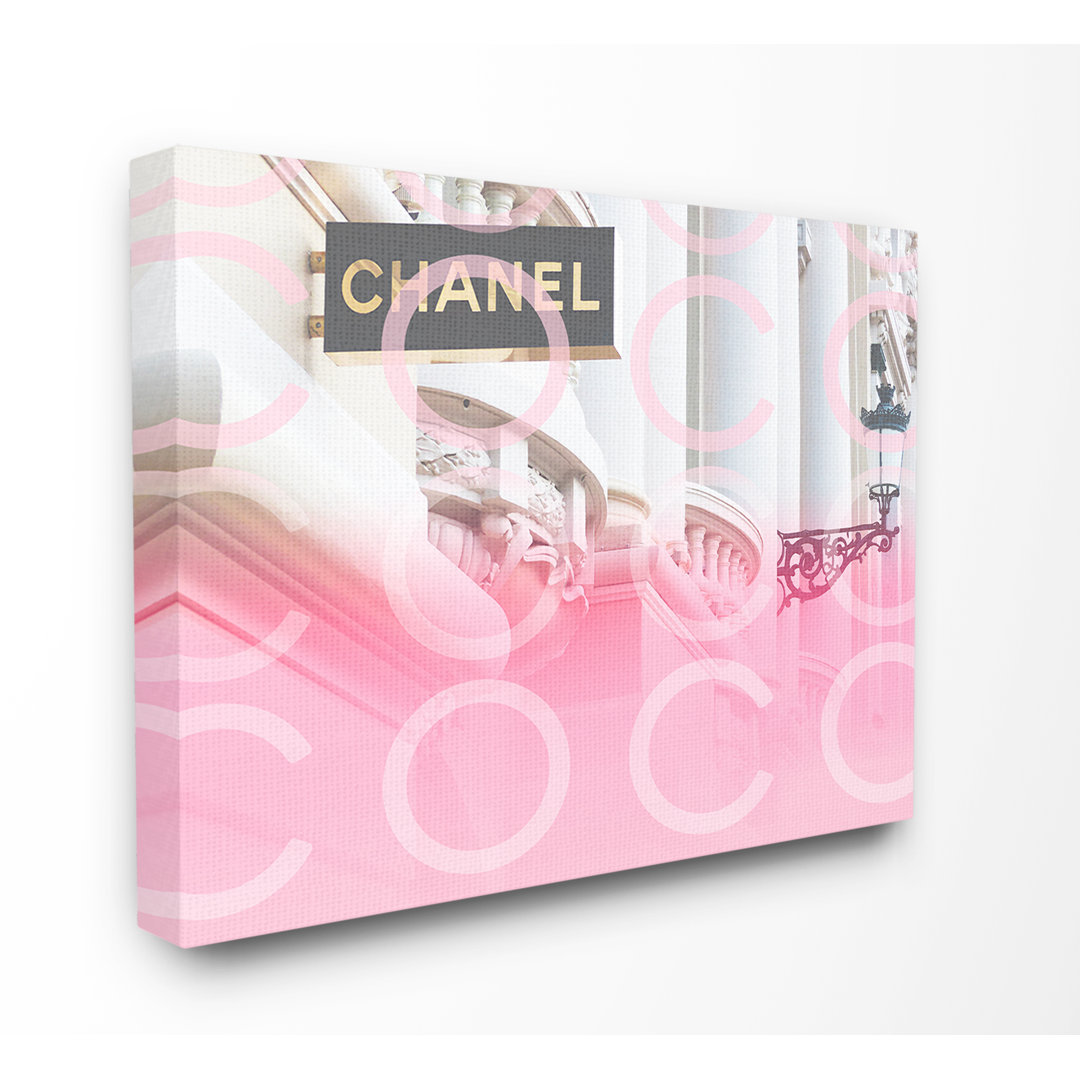 " Pink Ombre C And O Typography High Fashion Storefront " by Daphne Polselli Ebern Designs 