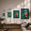 Trumpet Player Modern - Framed Print-1687012644-1687012645