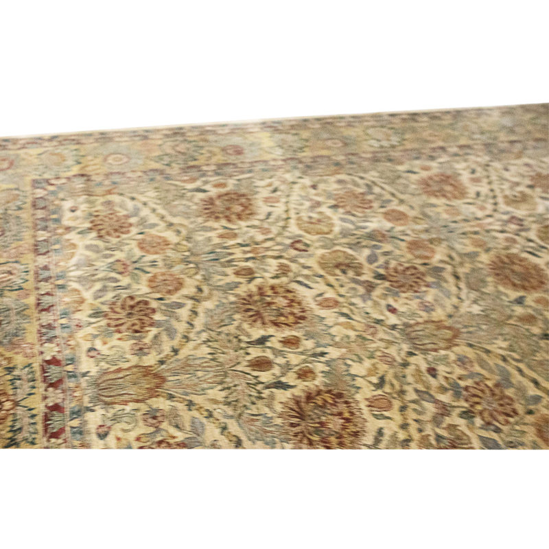Tapis doré et doré de haute qualité noué à la main