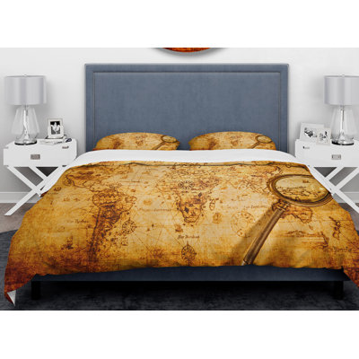 Eclectic Polyester Geometric Shapes Duvet Cover