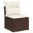 Garden Sofa Set Brown, Cream White