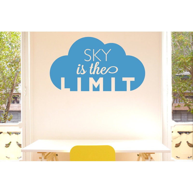 Non-Wall Damaging Wall Decal, Blue, Medium