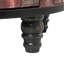 Advik Faux Leather Circular Storage 2 Door Red Cabinet with Stacked Book Design and Scroll Details