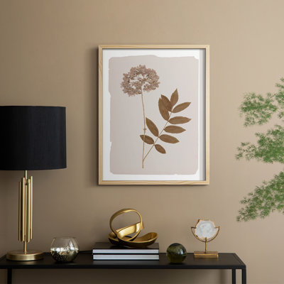 Monochrome Botanical IV Framed Print - Solid Wood