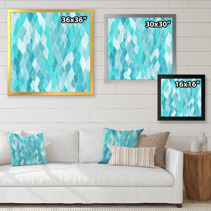 Crystal Diamond Rhythm - reproduction d'art sur toile, H 16 po x l 16 po x P 1 po, Cadre photo blanc