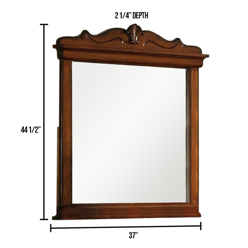 Miroir Arngerus au fini chêne foncé
