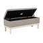 Banc de rangement capitonné