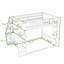 Lit superposé double en bois avec bureau, ports de charge USB et lumière DEL-573283334