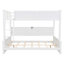 Lit double superposé au-dessus de grand lit double avec armoires de rangement et ports USB-210140755