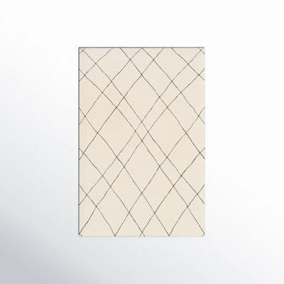 Seaton Black Cream Hand-Tufted Abstract Wool Rug