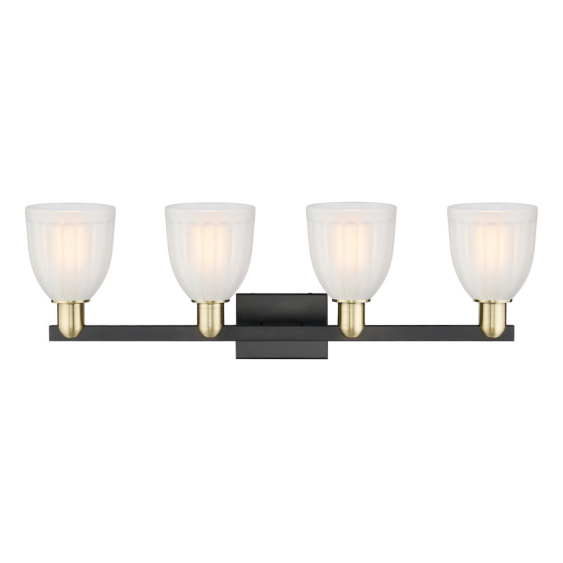 Luminaire pour salle de bain 4 lumières Arcadia - Brookfield, Laiton antique noir