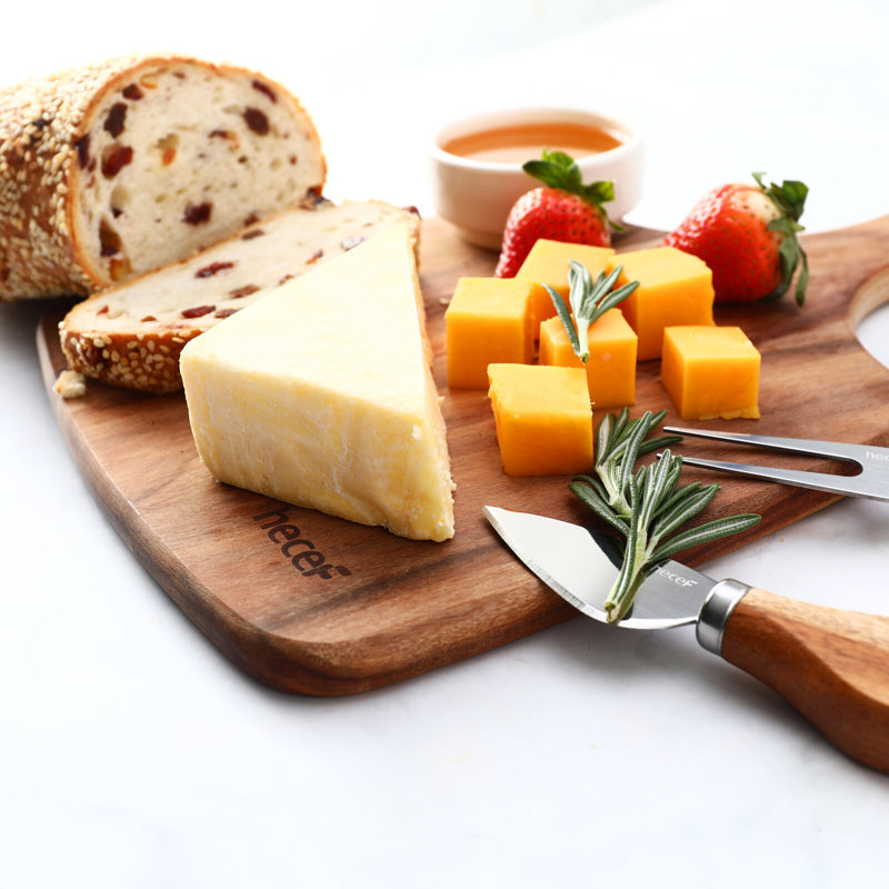 3-piece Cheese Board Set With Knife
